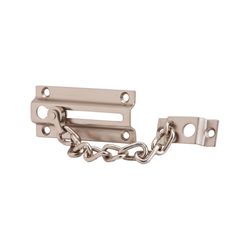 Ives 1-7/16 in. H X 3-3/8 in. L Satin Nickel Brass Chain Door Guard