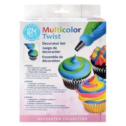 R&M International Corp Multicolored Plastic Twist Decorat Set