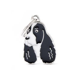 MyFamily Friends Black Springer Spaniel Metal Dog Pet Tags Medium