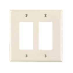 Leviton Decora Light Almond 2 gang Nylon Duplex Wall Plate 1 pk