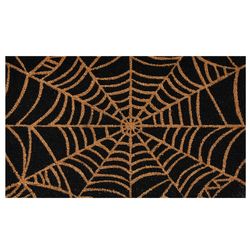 Home & More 1.42 W X 2.42 L Black Scary Web Coir Door Mat
