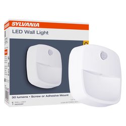 Sylvania Motion-Sensing Battery Powered LED White Security Wall Light