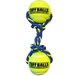 Petsport Tug Max For Dog Assorted Polyster/Rubber Rope with Tennis Ball Dog Toy Medium/Large 1 pk