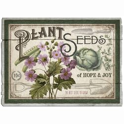 Oak Patch Gifts In the Garden 9 in. H X 12 in. L Multicolored Wood Wall Art