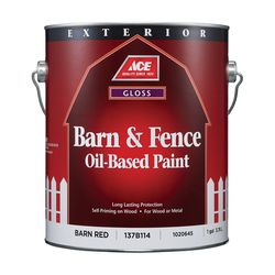 Ace Gloss Barn Red Oil-Based Barn and Fence Paint Exterior 1 gal