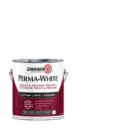 Zinsser Perma-White Semi-Gloss White Water-Based Mold and Mildew-Proof Paint Interior 1 gal