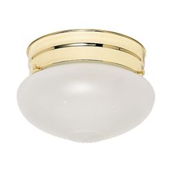 Satco Nuvo 5 in. H X 6 in. W X 6 in. L Polished Brass Ceiling Light