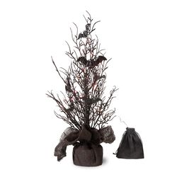 Glitzhome Tree with Bats Halloween Decor 1 pc