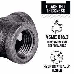 STZ Industries 1/2 in. FIP each X 1/2 in. D FIP Black Iron 90 Degree Elbow