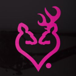 Browning Pink Buckheart Decal 1 pk