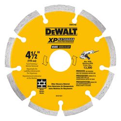 DeWalt XP 4-1/2 in. D X 5/8 in. X 0.250 in. thick Diamond Tuck Point Cut-Off Blade 1 pc