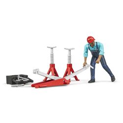Bruder Bworld Man with Repair Shop Accessories Toy Multicolored 6 pc