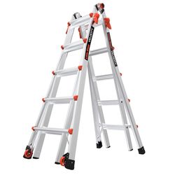 Little Giant Velocity 22 ft. H Aluminum Telescoping Multi-Position Ladder Type IA 300 lb. cap.