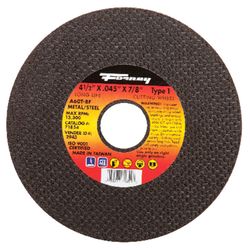 Forney 4-1/2 in. D X 7/8 in. X .045 in. thick Aluminum Oxide Metal Cut-Off Wheel 1 pc