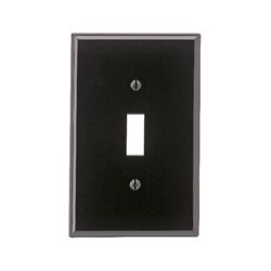 Leviton Midway Black 1 gang Nylon Toggle Wall Plate 1 pc