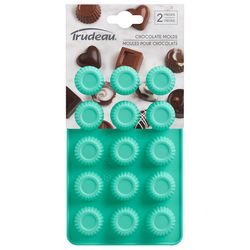 Trudeau Cupcake Chocolate Mold Green 2 pc