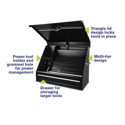 Montezuma Shopbox 17.65 in. Tool Box Black