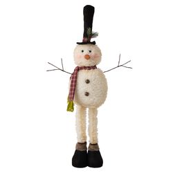 Glitzhome Multicolored Telescoped Snowman 23 in.