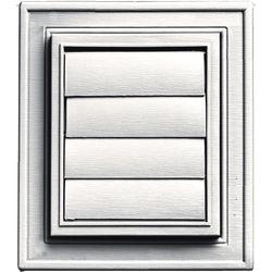 Builders Edge 8 in. H X 7 in. W White Vinyl Exhaust Vent