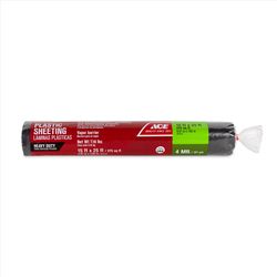 Ace Plastic Sheeting 4 mil X 15 ft. W X 25 ft. L Polyethylene Black 1 pk