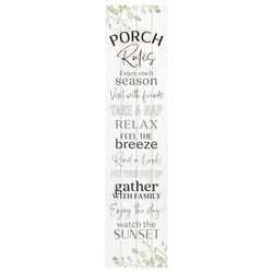 P Graham Dunn Multicolored Wood 60 in. H X 14 in. L X 0.75 in. W Porch Rules Porch Sign