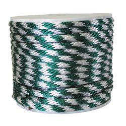 Koch Industries 5/8 in. D X 140 ft. L Green/White Solid Braided Poly Derby Rope