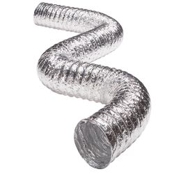 Deflect-O Supurr-Flex 5 ft. L X 4 in. D Silver Aluminum Dryer Transition Duct