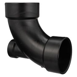 Charlotte Pipe 2 in. Hub X 3 in. D Hub ABS Elbow