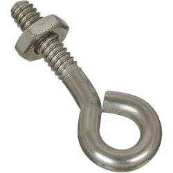 National Hardware 3/16 in. X 1-1/2 in. L Stainless Stainless Steel Eyebolt Nut Included
