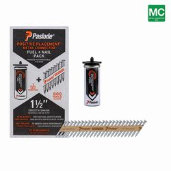 Paslode 1-1/2 in. L Paper Strip Galvanized Fuel and Nail Kit 30 deg 801 pk