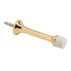 Schlage 3-1/8 in. W X 7/8 in. L Metal Bright Brass Door Stop Mounts to door and wall 7/8 in.