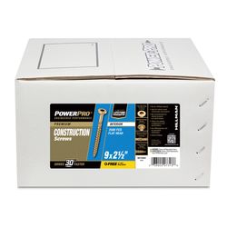Power Pro No. 9 Ga. X 2-1/2 in. L Star Flat Head Coarse Construction Screws