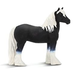 Safari Ltd. Winner's Circle Horses Gypsy Vanner Stallion Toy Black/White
