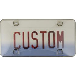 Custom Accessories Gray Polycarbonate License Plate Cover