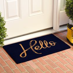 Calloway Mills 2 ft. W X 3 ft. L Black/Brown Coir Door Mat