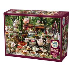 Cobble Hill Mad Hatter's Tea Party Jigsaw Puzzle Cardboard 2000 pc