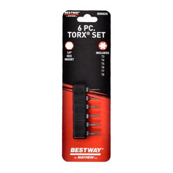Mayhew Bestway Torx Screwdriver Bit Set S2 Tool Steel 6 pc