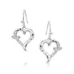 Montana Silversmiths Women's With Love Hearts Silver Earrings