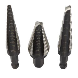IRWIN Unibit Assorted  L High Speed Steel Step Drill Bit Set 3 pc