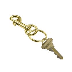 Lucky Line Brass Gold Split Bolt Snap Keychain