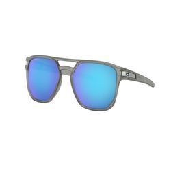 Oakley Latch Beta Sunglasses Unisex Matte Grey Ink Frame Prizm Sapphire Lens Polarized Blue Light Bl