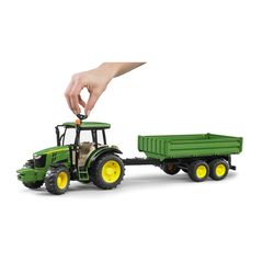 Bruder John Deere Tractor with Tipping Trailer Toy Multicolored