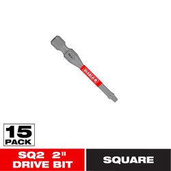 Diablo Square #2 X 2 in. L Driver Bit 15 pk