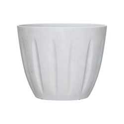 L&G Solutions 9.6 in. H X 12 in. W X 12 in. D X 12 in. D Polyresin Spritzer Planter White