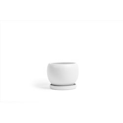 Momma Pots Gemstone Bolle 8 in. W Porcelain Planter White