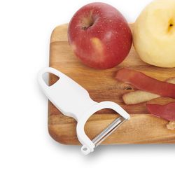 Cutlery-Pro White Plastic/Stainless Steel Peeler