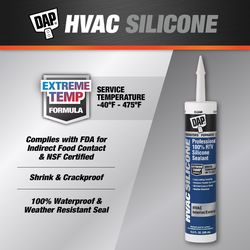 DAP HVAC Silicone Clear 100% RTV Silicone HVAC Sealant 10.3 oz