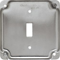 Raco Square Steel 2 gang 4 in. H X 4 in. W Box Cover