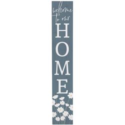 Sincere Surrounding Blue/White Wood/MDF 0.5 in. H X 46.5 in. L X 8 in. W Porch Sign