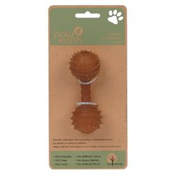 Boss Pet Paw Earth For Dog Brown Rubber EcoDumbells Dog Toy Small 1 pk